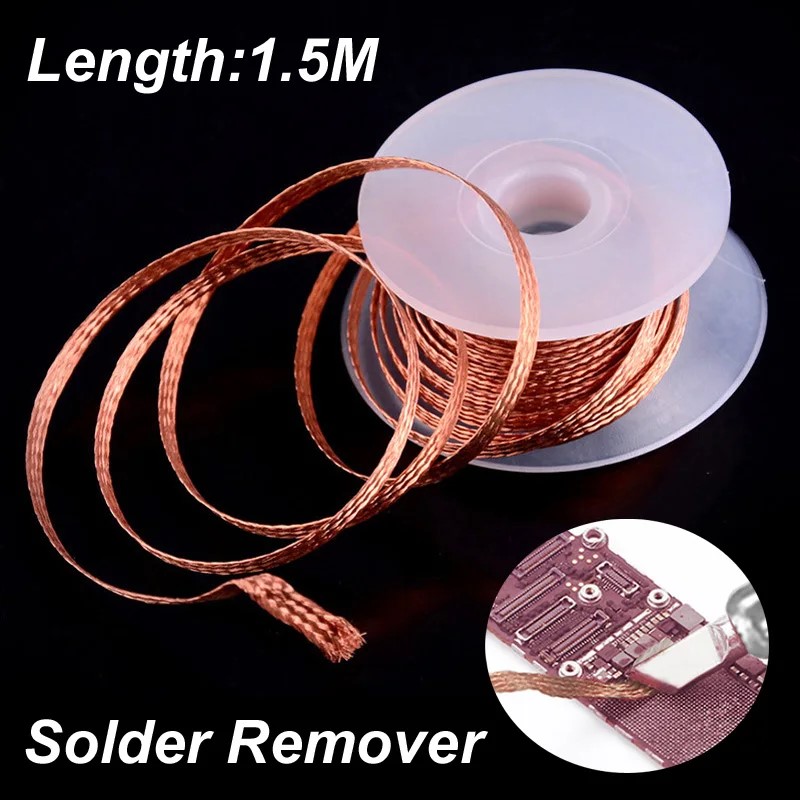 Desoldering Braid Tape Copper Solder Wire Soldering Wick Tin Solder Removal Welding Mobile phone Repair Tool 1.5m*1.5/2/2.5/3/mm