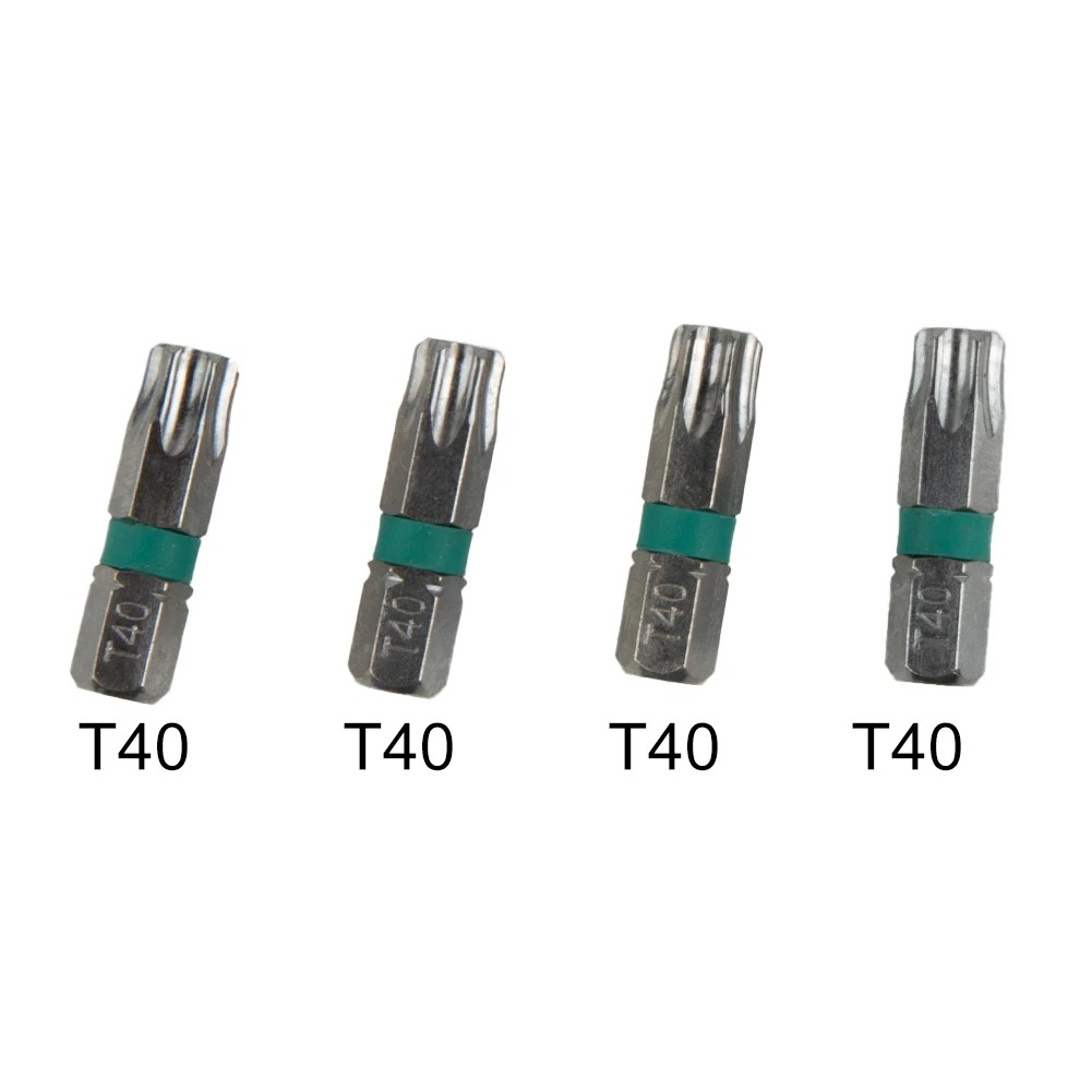 4Pcs 25mm T6-T40 Magnetic Torx Screwdriver Bits Set Electric Screwdriver Head T40 Hand Tool