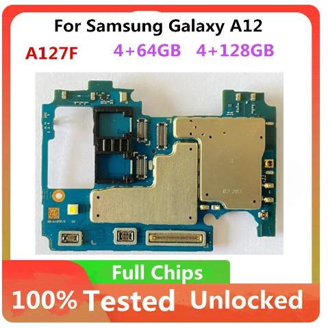 32GB Samsung Galaxy A12 A127F Motherboard 32GB Unlocked SM-A127F Full Chips Working Android OS Logic Board