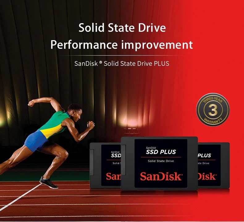 240GB 100% Sandisk SSD Plus  240GB  SATA III 2.5