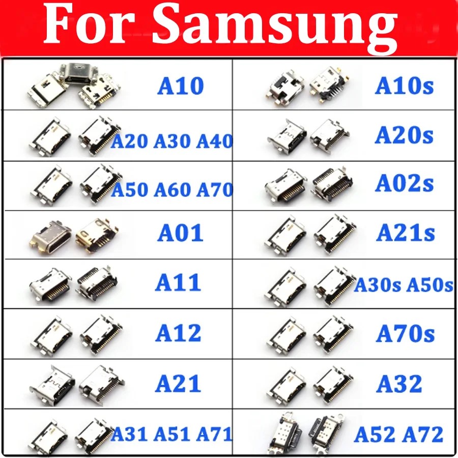 100Pcs USB jack connector charger Charging Port For Samsung  A31 A52